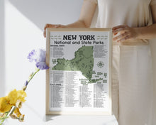 Load image into Gallery viewer, New York State and National Park Map | New York National Park Poster | New York State Park Poster