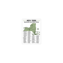 Load image into Gallery viewer, New York State and National Park Map | New York National Park Poster | New York State Park Poster