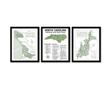 Load image into Gallery viewer, North Carolina State and National Park Map | North Carolina National Park Poster | North Carolina State Park Poster