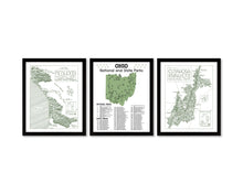 Load image into Gallery viewer, Ohio State and National Park Map | Ohio National Park Poster | Ohio State Park Poster