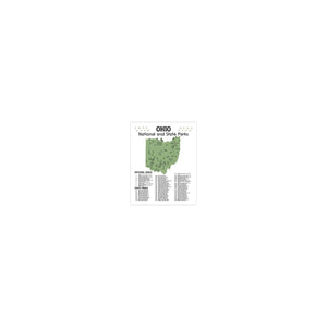 Ohio State and National Park Map | Ohio National Park Poster | Ohio State Park Poster