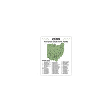 Load image into Gallery viewer, Ohio State and National Park Map | Ohio National Park Poster | Ohio State Park Poster