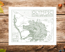Load image into Gallery viewer, Hand-Drawn National Park Map Print