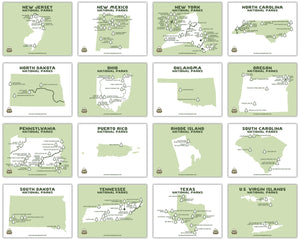 Printable National Park Maps by State (Digital Download)