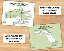 Load image into Gallery viewer, Printable National Park Maps by State (Digital Download)