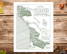 Load image into Gallery viewer, Hand-Drawn National Park Map Print