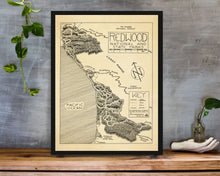 Load image into Gallery viewer, Hand-Drawn National Park Map Print