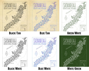 Shenandoah National Park Map Hand-Drawn Print