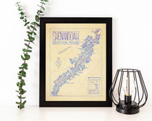 Load image into Gallery viewer, Shenandoah National Park Map Hand-Drawn Print