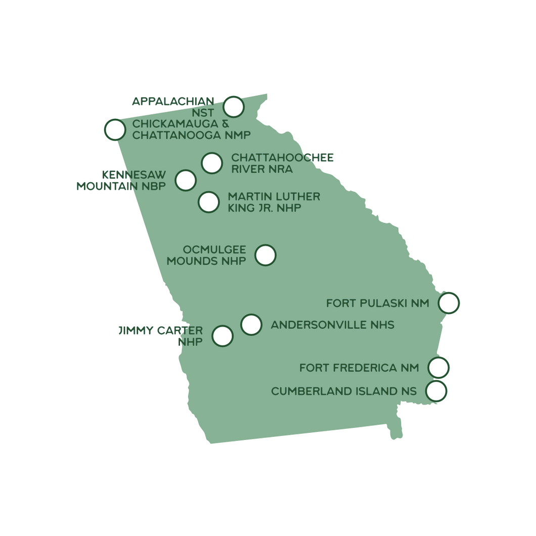 State National Park Map Sticker - Available for all 50 States