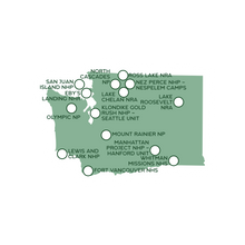Load image into Gallery viewer, State National Park Map Sticker - Available for all 50 States