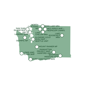 State National Park Map Sticker - Available for all 50 States