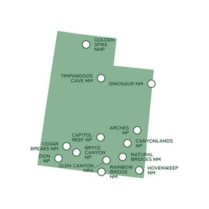 State National Park Map Sticker - Available for all 50 States