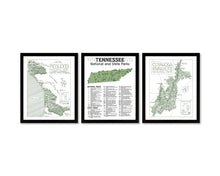 Load image into Gallery viewer, Tennessee State and National Park Map | Tennessee National Park Poster | Tennessee State Park Poster