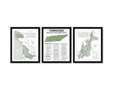 Load image into Gallery viewer, Tennessee State and National Park Map | Tennessee National Park Poster | Tennessee State Park Poster