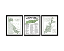 Load image into Gallery viewer, Tennessee State and National Park Map | Tennessee National Park Poster | Tennessee State Park Poster