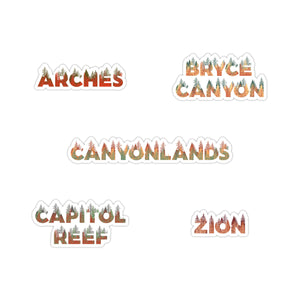 Zion National Park Name Sticker