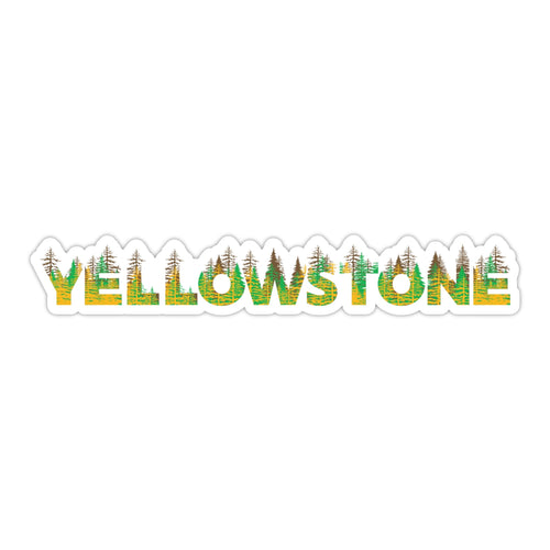 Yellowstone National Park Name Sticker