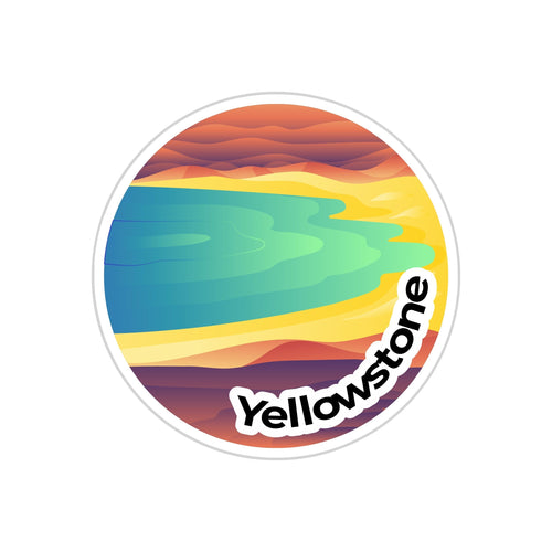 Yellowstone National Park Sticker | Yellowstone Round Sticker