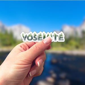 Yosemite National Park Name Sticker