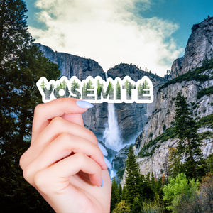 Yosemite National Park Name Sticker