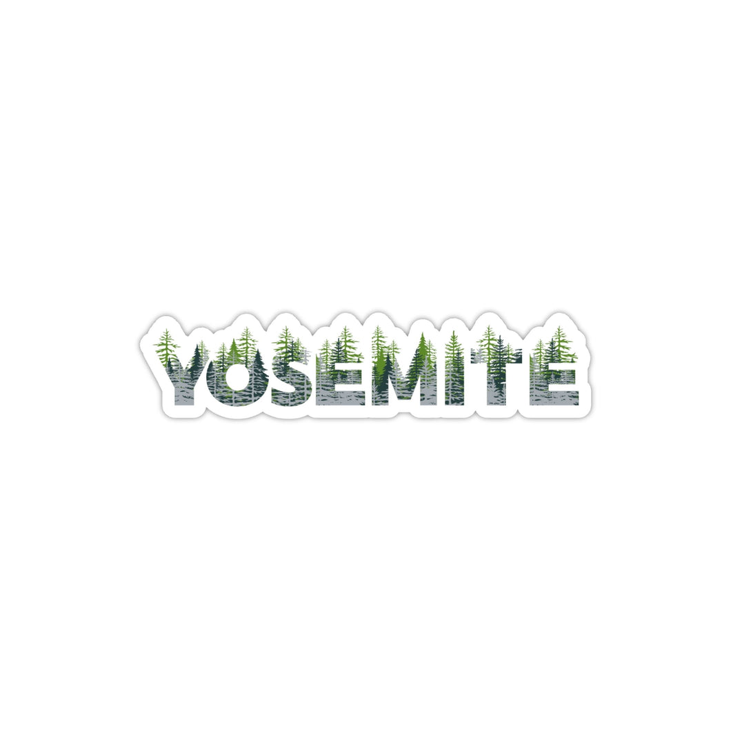 Yosemite National Park Name Sticker