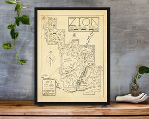 Hand-Drawn National Park Map Print