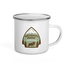 Load image into Gallery viewer, National Park Obsessed Enamel Mug