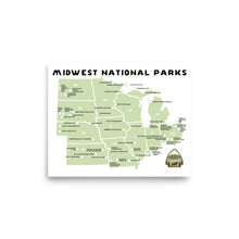 Load image into Gallery viewer, Midwest National Park Map