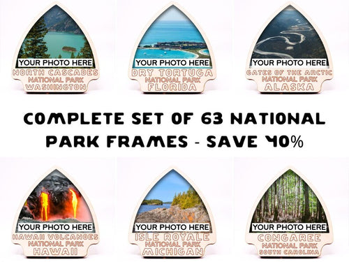 Set of 63 National Park Arrowhead Photo Frame