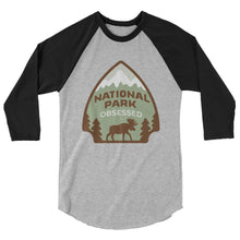 Load image into Gallery viewer, National Park Obsessed 3/4 sleeve raglan shirt