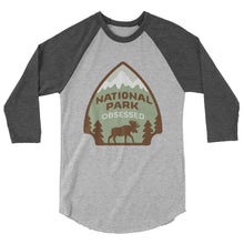 Load image into Gallery viewer, National Park Obsessed 3/4 sleeve raglan shirt