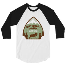 Load image into Gallery viewer, National Park Obsessed 3/4 sleeve raglan shirt