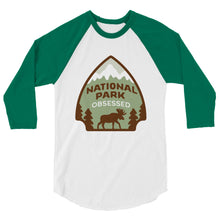 Load image into Gallery viewer, National Park Obsessed 3/4 sleeve raglan shirt