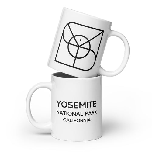 Yosemite National Park White glossy mug