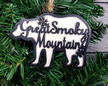 Load image into Gallery viewer, Great Smoky Mountains Bear Ornament