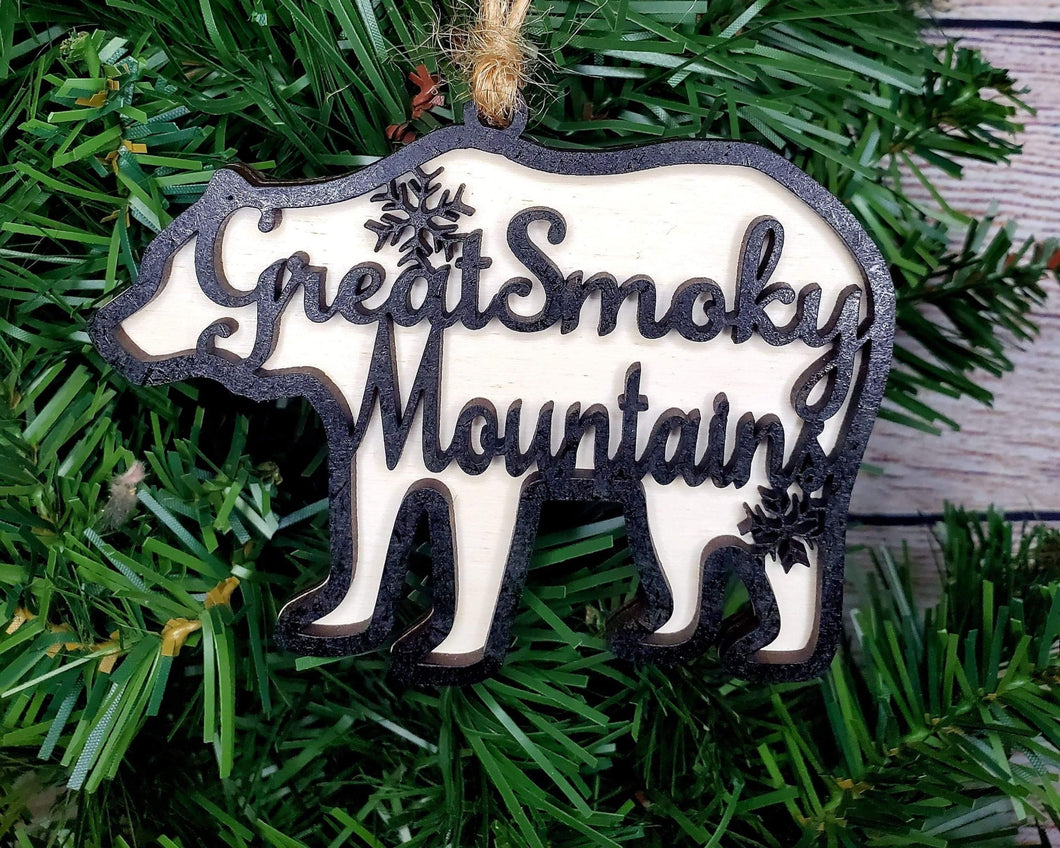 Great Smoky Mountains Bear Ornament