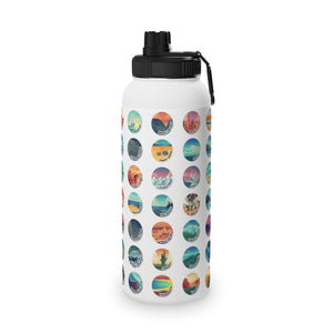 National Park Stainless Steel Water Bottle, Sports Lid
