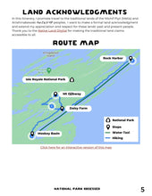 Load image into Gallery viewer, Mini  5-Day Isle Royale National Park Itinerary - Moskey Basin to Rock Harbor