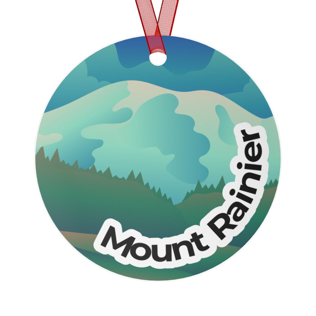 Mount Rainier National Park Metal Ornament