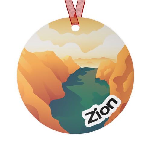 Zion National Park Metal Ornament