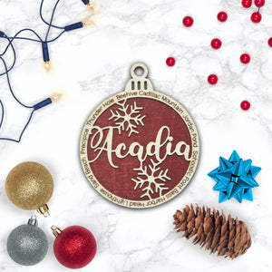 Acadia National Park Christmas Ornament - Round