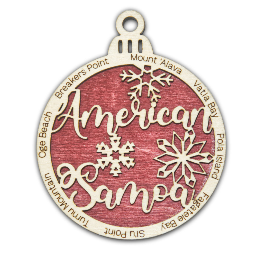 American Samoa National Park Christmas Ornament - Round