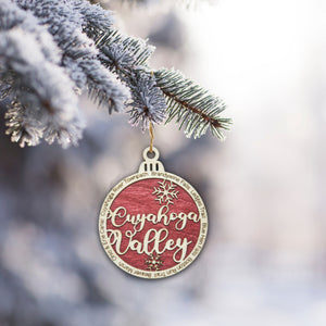 Cuyahoga Valley National Park Christmas Ornament - Round