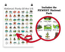 Load image into Gallery viewer, 63 National Park Checklist Poster