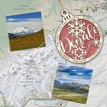 Load image into Gallery viewer, Denali National Park Christmas Ornament - Round