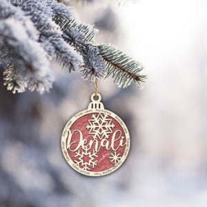 Denali National Park Christmas Ornament - Round