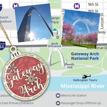 Load image into Gallery viewer, Gateway Arch National Park Christmas Ornament - Round