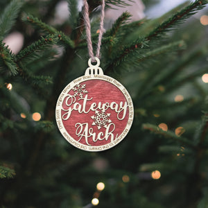 Gateway Arch National Park Christmas Ornament - Round