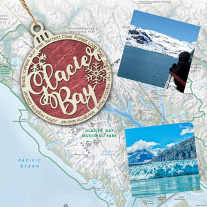 Glacier Bay National Park Christmas Ornament - Round